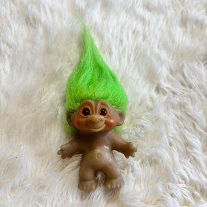 Vintage 1908's Collectible Dam Green-Haired Troll Doll
